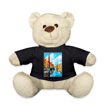 Danzig Polen Vintage Reiseposter WPA Souvenir - Teddy - Schwarz - Vorne