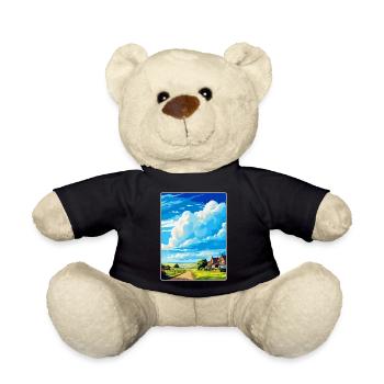 New Romney England Uk Vintage Travel Poster WPA - Teddy Bear - black - Front