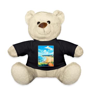 Bournemouth Dorset Vintage Voyage Poster Souvenir - Nounours - noir - Devant