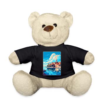 Novigrad Kroatien Vintage Reise Poster Souvenir - Teddy - Schwarz - Vorne