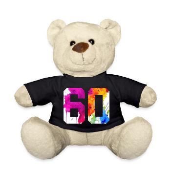 NUMMER 60 JAHRE ALT 60. GEBURTSTAG - Teddy - Schwarz - Vorne