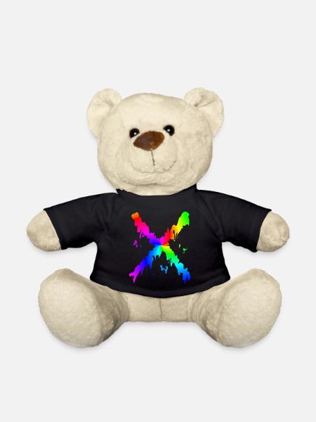 X Desing regenbogen - Teddy - Schwarz