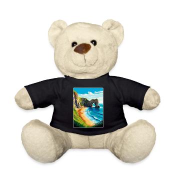 Durdle Door England Uk Reise Poster Souvenir WPA - Teddy - Schwarz - Vorne