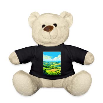 Camel Valley Cornwall England Uk Travel Poster WPA - Teddy Bear - black - Front