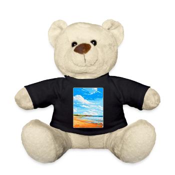 Constantine Bay, Cornwall, England, Vereinigtes Königreich, Reiseposter - Teddy - Schwarz - Vorne