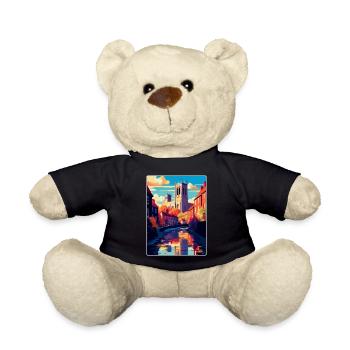 Durham England Uk Vintage Reiseposter Souvenir - Teddy - Schwarz - Vorne