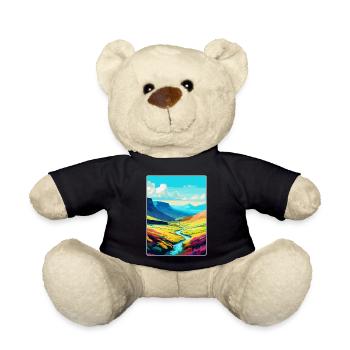 Brecon Beacons Wales Uk Travel Poster Souvenir WPA - Teddy Bear - black - Front