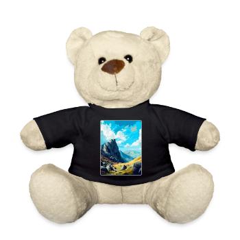 Glyder Fach Pays de Galles Royaume-Uni Affiche de voyage vintage WPA Art - Nounours - noir - Devant