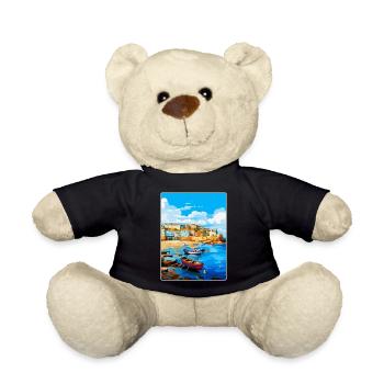St Ives England Uk Vintage Reiseplakat Souvenir - Teddy - Schwarz - Vorne