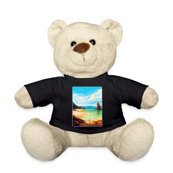 Isle Of Lewis Schottland Vereinigtes Königreich Vintage Reiseposter - Teddy - Schwarz - Vorne