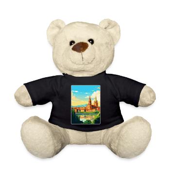 Salamanque Espagne Affiche de voyage vintage Souvenir WPA - Nounours - noir - Devant
