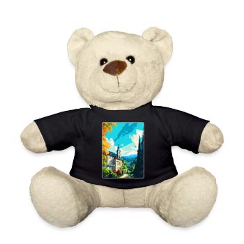 Baden Baden Allemagne Affiche de voyage vintage souvenir - Nounours - noir - Devant