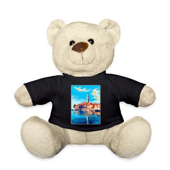 Vodice Kroatien Vintage Reiseplakat Souvenir WPA - Teddy - Schwarz - Vorne