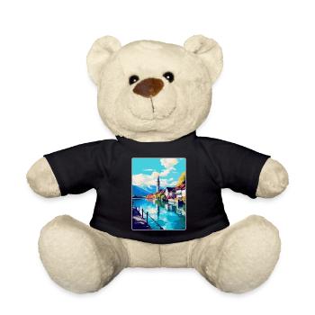 Thun Schweiz Vintage Reiseplakat Souvenir - Teddy - Schwarz - Vorne