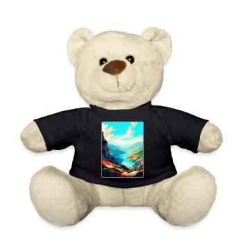 Geres Nationalpark Portugal Vintage Reiseplakat - Teddy - Schwarz - Vorne