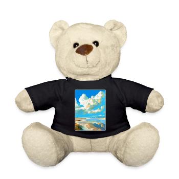 Wadden Sea Netherlands Vintage Travel Poster WPA - Teddy Bear - black - Front