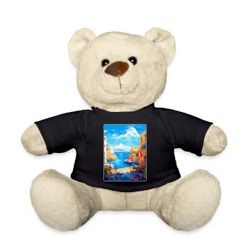 Héraklion Grèce Affiche de voyage vintage souvenir - Nounours - noir - Devant