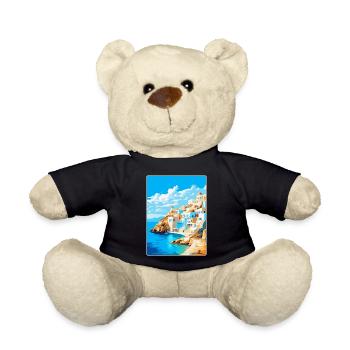 Karpathos Grèce Affiche de voyage vintage souvenir - Nounours - noir - Devant