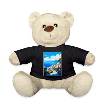 Hydra Grèce Vintage Voyage Poster WPA Souvenir - Nounours - noir - Devant