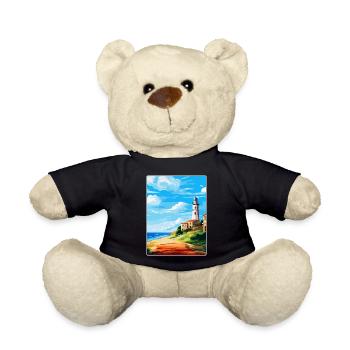 Faro Portugal Affiche de voyage vintage WPA Souvenir - Nounours - noir - Devant