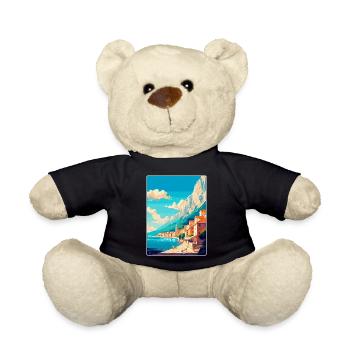 Makarska Kroatien Vintage Reiseplakat Souvenir - Teddy - Schwarz - Vorne
