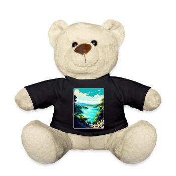 Mljet Kroatien Vintage Reiseposter WPA Souvenir - Teddy - Schwarz - Vorne