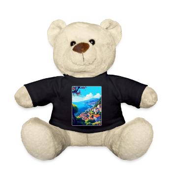 Funchal Portugal Vintage Reiseplakat Souvenir - Teddy - Schwarz - Vorne