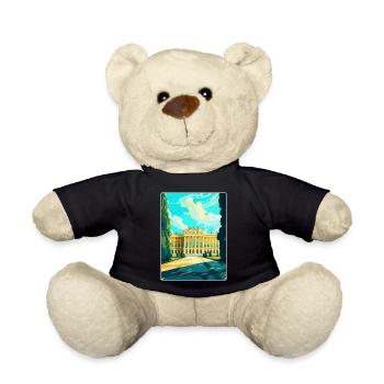 Schonbrunn Palace Austria Vintage Travel Poster - Teddy Bear - black - Front