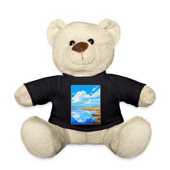 Niedersächsisches Wattenmeer Deutschland Vintage Reiseplakat - Teddy - Schwarz - Vorne