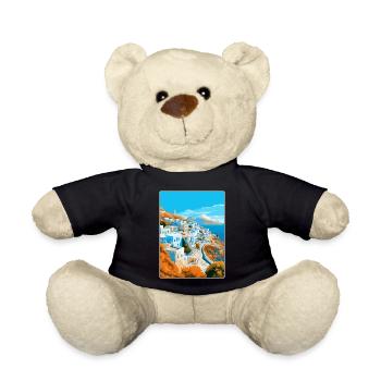 Ios Greece Vintage Travel Poster Souvenir Souvenir - Teddy Bear - black - Front