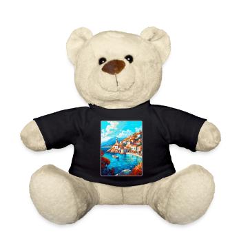 Hydra Grèce Vintage Voyage Poster WPA Souvenir - Nounours - noir - Devant