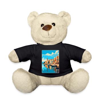 Rethymno Griechenland Vintage Reiseplakat Souvenir WPA - Teddy - Schwarz - Vorne