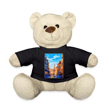 Bruxelles Belgique Poster de voyage vintage souvenir - Nounours - noir - Devant