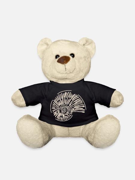 Ammonitenspirale Linienkunst - Teddy - Schwarz