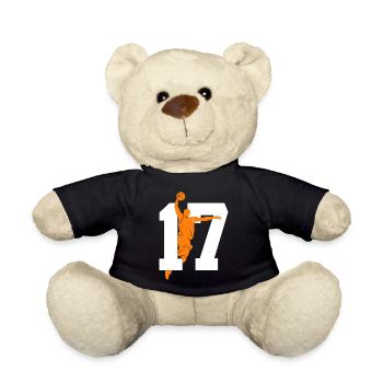 NUMBER 17 BASKETBALL 17TH BIRTHDAY - Teddy Bear - black - Front