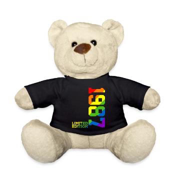 FIERTÉ QUEER IREN-CIEL 39E ANNIVERSAIRE DE L’ENVERGURE LGBTQ 1987 - Nounours - noir - Devant