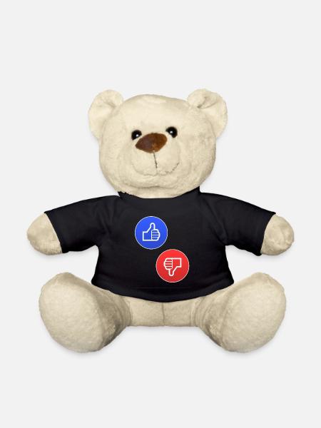 Kontrast-Daumen Hoch/Runter Symbole - Teddy - Schwarz