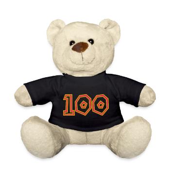 100. 100 ANS. 100e ANNIVERSAIRE. ANNIVERSAIRE 100 - Nounours - noir - Devant
