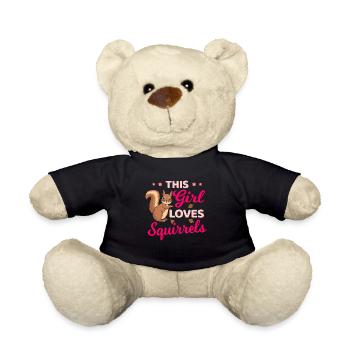This Girl Loves Squirrels Squirrel - Teddy - Schwarz - Vorne
