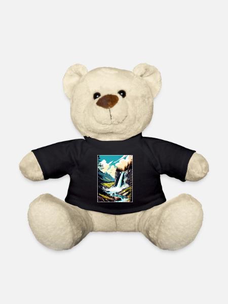 Krimmler Wasserfälle Österreich Vintage Reiseposter - Teddy - Schwarz