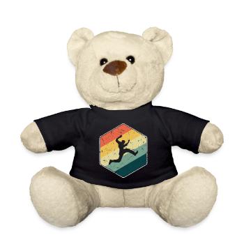 Parkour Läufer Freerunner Freerunning Retro - Teddy - Schwarz - Vorne