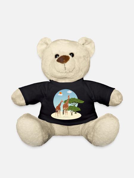 Mutter und Baby Giraffe - Teddy - Schwarz