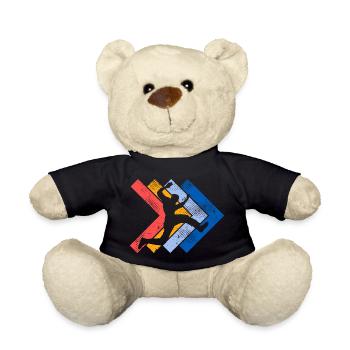 Retro Parkour Lauf Freerunning Parkourläufer - Teddy - Schwarz - Vorne