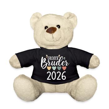 Großer Bruder 2026 Herzen - Teddy - Schwarz - Vorne