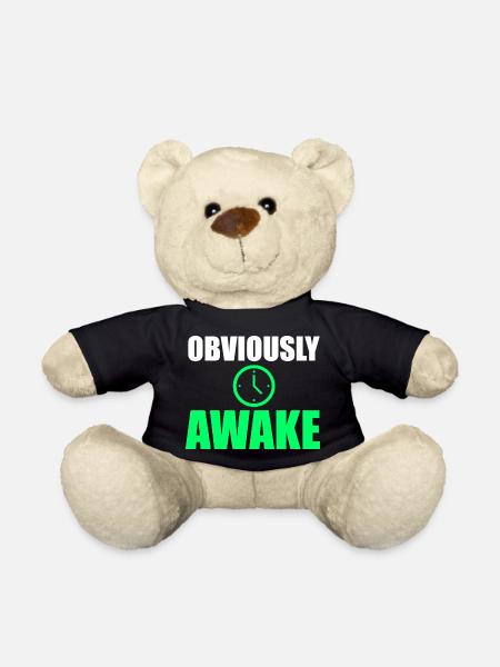 Offensichtlich Awake Clock Tee - Teddy - Schwarz