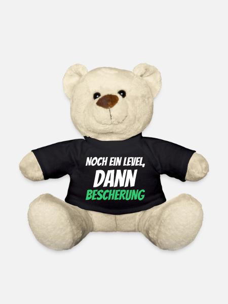 Noch ein Level, dann Bescherung - Teddy - Schwarz