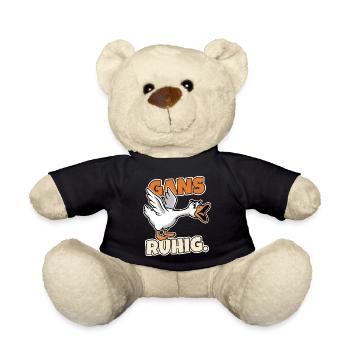 Gans ruhig Wütende Gans Spruch - Teddy - Schwarz - Vorne