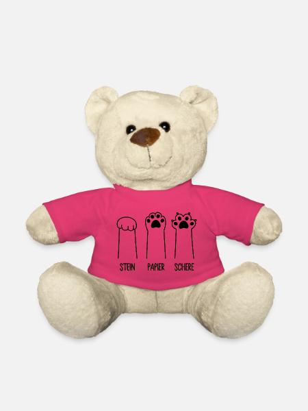 Stein Papier Schere Katze Pfote Spiel Katzenpfoten - Teddy - Pink