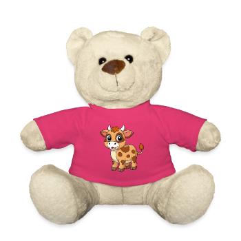 Kuh Niedliche Maskottchen Zeichentrickfigur Kawaii - Teddy - Pink - Vorne