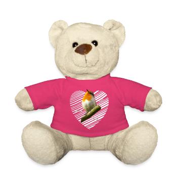 Rotkehlchen süß lieblich - Teddy - Pink - Vorne